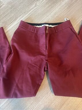 Kate Spade Slim Dress Pants in Burgundy